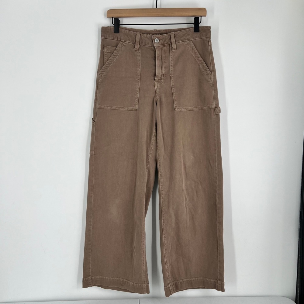 American Eagle Outfitters Wide Leg Flare Jeans in Brown